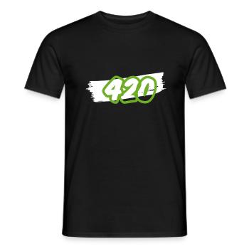 420 Cannabis Legalization Saying - Men's T-Shirt - black - Front - AI Model Male 178 light (178cm)