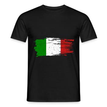Italy - Men's T-Shirt - black - Front - AI Model Male 178 light (178cm)