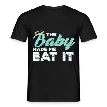 Femme enceinte alimentation - T-shirt homme - noir - Devant - AI Model Male 178 light (178cm)