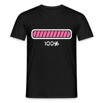 Charging Bar Charging Status - Men's T-Shirt - black - Front - AI Model Male 178 light (178cm)