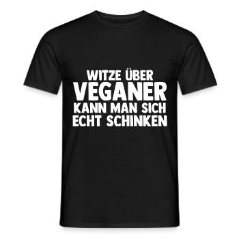 Anti Vegan - Männer T-Shirt - Schwarz - Vorne - AI Model Male 178 light (178cm)
