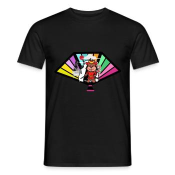 Japan Krieger Asien Ninja Hamster Fantasy Kinder - Männer T-Shirt - Schwarz - Vorne - AI Model Male 178 light (178cm)