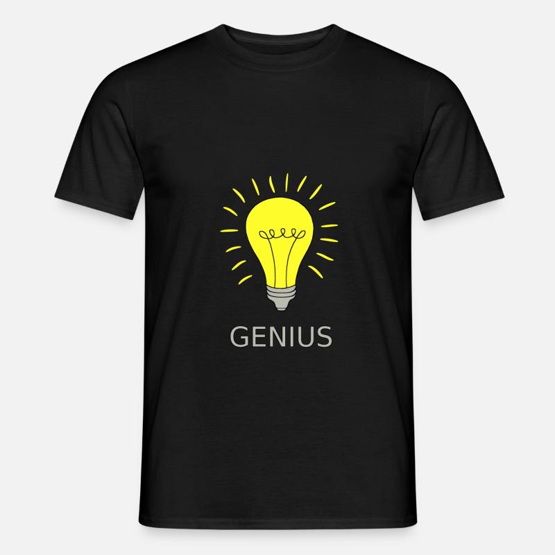 Glühbirne Genius - Männer T-Shirt - Schwarz