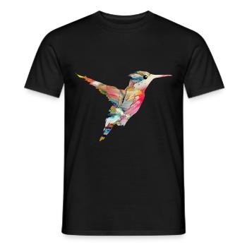 Kolibri Vogel fliegen Tier Natur Vögel Bunt Nektar - Männer T-Shirt - Schwarz - Vorne - AI Model Male 178 light (178cm)