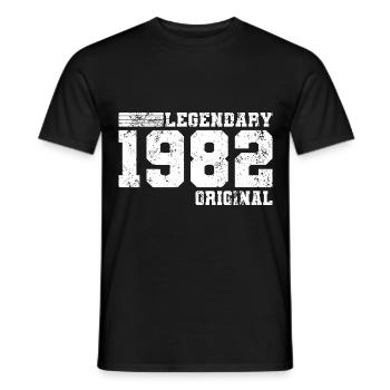 40. Geburtstag Legendary 1982 Original - Männer T-Shirt - Schwarz - Vorne - AI Model Male 178 light (178cm)