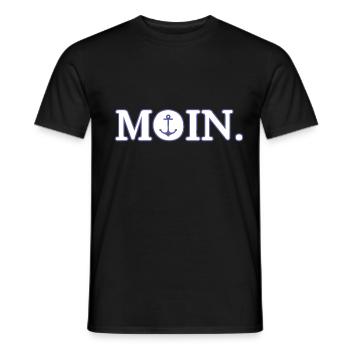 Moin Nordisch Küste Urlaub - Männer T-Shirt - Schwarz - Vorne - AI Model Male 178 light (178cm)