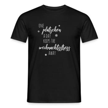 Weihnachten Plätzchen backen - Männer T-Shirt - Schwarz - Vorne - AI Model Male 178 light (178cm)