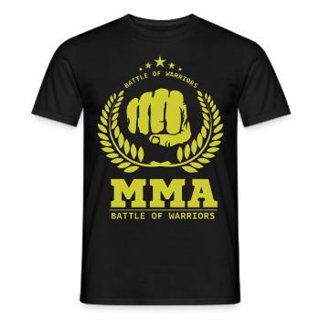 MMA - T-shirt homme - noir - Devant - AI Model Male 178 light (178cm)