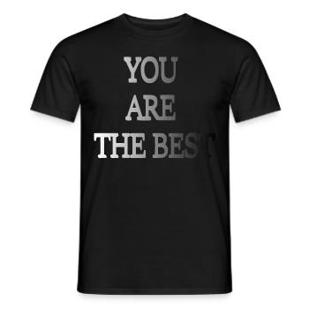 Tu es le meilleur - T-shirt homme - noir - Devant - AI Model Male 178 light (178cm)