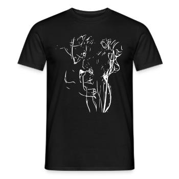 Abstrakt - Männer T-Shirt - Schwarz - Vorne - AI Model Male 178 light (178cm)
