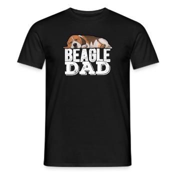 Beagle Dog Mens Beagle Dad - Men's T-Shirt - black - Front - AI Model Male 178 light (178cm)