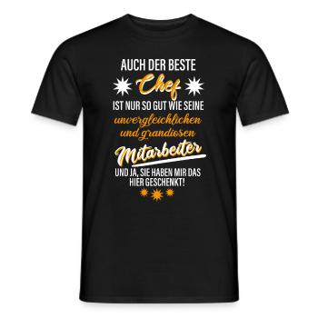 Der Beste Chef Der Welt - Männer T-Shirt - Schwarz - Vorne - AI Model Male 178 light (178cm)