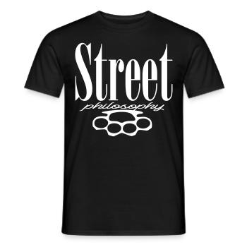 street mind gang ghetto gangster problemfan fussba - Männer T-Shirt - Schwarz - Vorne - AI Model Male 178 light (178cm)