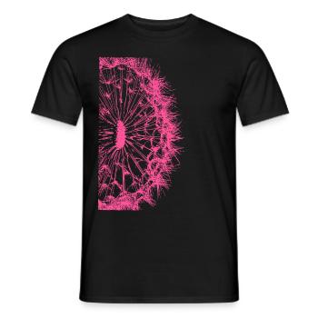 Pusteblume - Linie / pink - Männer T-Shirt - Schwarz - Vorne - AI Model Male 178 light (178cm)