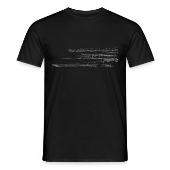 Motif abstrait - ligne / blanc - T-shirt homme - noir - Devant - AI Model Male 178 light (178cm)