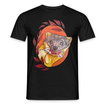 Marder Frühstück - Männer T-Shirt - Schwarz - Vorne - AI Model Male 178 light (178cm)