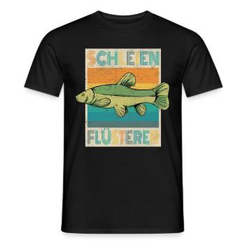 Schleien Flüsterer Schleie Angeln Angler Geschenk - Männer T-Shirt - Schwarz - Vorne - AI Model Male 178 light (178cm)