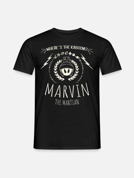 Looney Tunes Marvin Pop Zeichnung - Männer T-Shirt - Schwarz