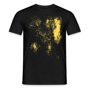 Abstract design / gold / line / pattern - Men's T-Shirt - black - Front - AI Model Male 178 light (178cm)