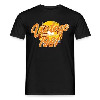 1981 - Männer T-Shirt - Schwarz - Vorne - AI Model Male 178 light (178cm)