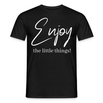 Enjoy the little things ! - T-shirt homme - noir - Devant - AI Model Male 178 light (178cm)
