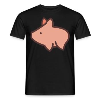 little piglet - Men's T-Shirt - black - Front - AI Model Male 178 light (178cm)