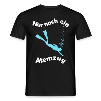 Nur noch ein Atemzug Apnoetaucher - Männer T-Shirt - Schwarz - Vorne - AI Model Male 178 light (178cm)