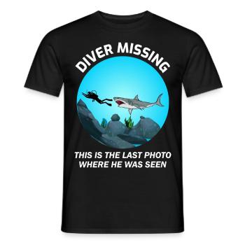 Tauchen Diver Tauchen Schwimmen lustige Sprüche - Männer T-Shirt - Schwarz - Vorne - AI Model Male 178 light (178cm)