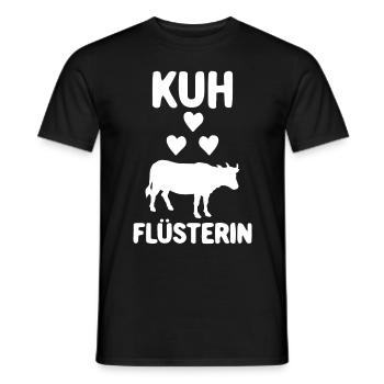 Kuhflüsterin Bauer mit Kuhherde Kuhliebe - Männer T-Shirt - Schwarz - Vorne - AI Model Male 178 light (178cm)