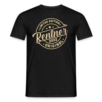 Rentner 2022 Limited Edition Original Ruhestand - Männer T-Shirt - Schwarz - Vorne - AI Model Male 178 light (178cm)