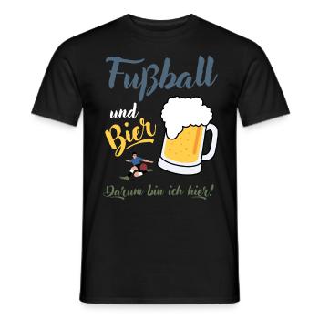 Fußball Bier Fußballspieler Fußballverein Geschenk - Männer T-Shirt - Schwarz - Vorne - AI Model Male 178 light (178cm)