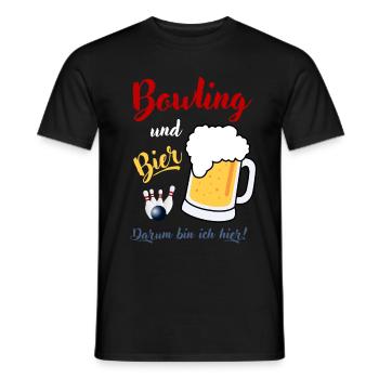 Bowling Bier Spruch Bowlingkugel Pins bowlen Spaß - Männer T-Shirt - Schwarz - Vorne - AI Model Male 178 light (178cm)
