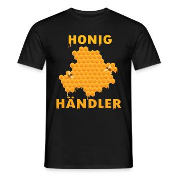 Honey Merchant Bee Bees T Shirt - Men's T-Shirt - black - Front - AI Model Male 178 light (178cm)