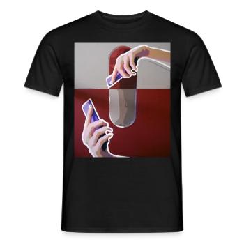 SELFIE, 2018 von massimiliano sbrescia - Männer T-Shirt - Schwarz - Vorne - AI Model Male 178 light (178cm)
