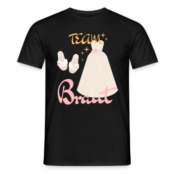 Team Braut, JGA, Junggesellenabschied, Frauen - Männer T-Shirt - Schwarz - Vorne - AI Model Male 178 light (178cm)