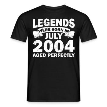 18ème anniversaire Juillet millésime 2004 idée cadeau - T-shirt homme - noir - Devant - AI Model Male 178 light (178cm)