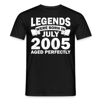 17ème Anniversaire Juillet Vintage 2005 Idée Cadeau - T-shirt homme - noir - Devant - AI Model Male 178 light (178cm)