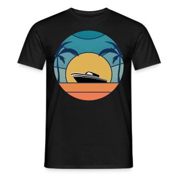 Boat Captain Gift Ship Boat Owner Captain - Men's T-Shirt - black - Front - AI Model Male 178 light (178cm)