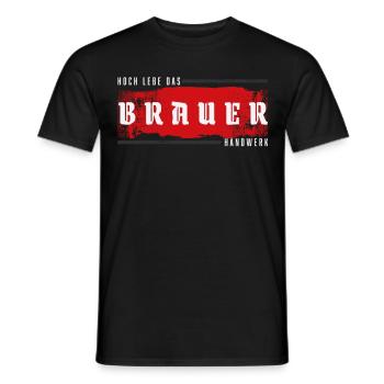 Brauer T-Shirt - Männer T-Shirt - Schwarz - Vorne - AI Model Male 178 light (178cm)