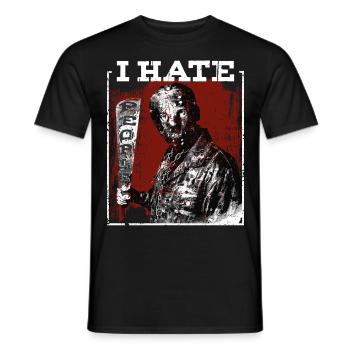I Hate People Halloween Shirt - Men's T-Shirt - black - Front - AI Model Male 178 light (178cm)