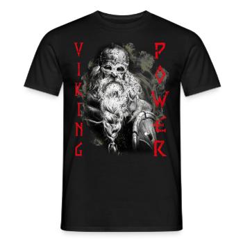 Puissance viking - T-shirt homme - noir - Devant - AI Model Male 178 light (178cm)