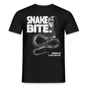 Snake Bite Urban Streetwear - Men's T-Shirt - black - Front - AI Model Male 178 light (178cm)