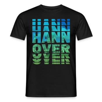 Hanovre Allemagne Ville Skyline Accueil Amour - T-shirt homme - noir - Devant - AI Model Male 178 light (178cm)