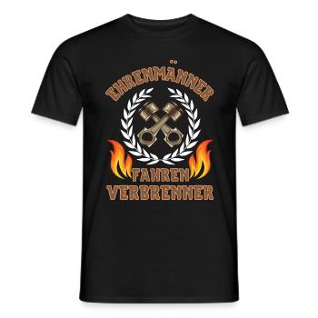 Verbrenner Werkstatt E Auto Verbrennungsmotor PKW - Männer T-Shirt - Schwarz - Vorne - AI Model Male 178 light (178cm)