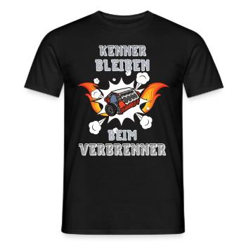 Kenner bleiben beim Verbrenner Auto Verbot Shirt - Männer T-Shirt - Schwarz - Vorne - AI Model Male 178 light (178cm)