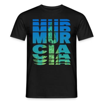 Murcie Espagne Ville Skyline Accueil Amour Vacances - T-shirt homme - noir - Devant - AI Model Male 178 light (178cm)