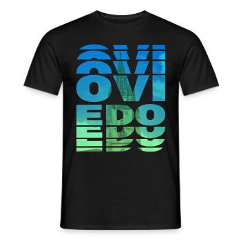 Oviedo Spanien Stadt Skyline Heimat Liebe Urlaub - Männer T-Shirt - Schwarz - Vorne - AI Model Male 178 light (178cm)