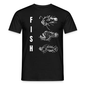 Fisch - Männer T-Shirt - Schwarz - Vorne - AI Model Male 178 light (178cm)