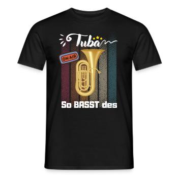Tuba Musik Geschenkidee - Männer T-Shirt - Schwarz - Vorne - AI Model Male 178 light (178cm)