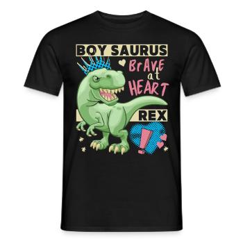 Garçon dinosaure, garçon dinosaure, drôle de dinosaure disant - T-shirt homme - noir - Devant - AI Model Male 178 light (178cm)